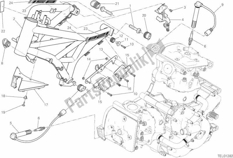 Toutes les pièces pour le Cadre du Ducati Monster 821 Stealth 2020